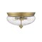 Z-Lite Amon 3 Light Flush Mount, Heritage Brass And Clear Seedy 722F3-HBR - alternate 3